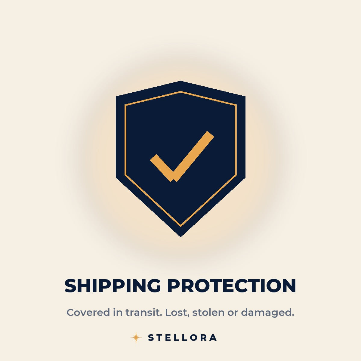 Shipping protection: covered in transit if lost, stolen or damaged