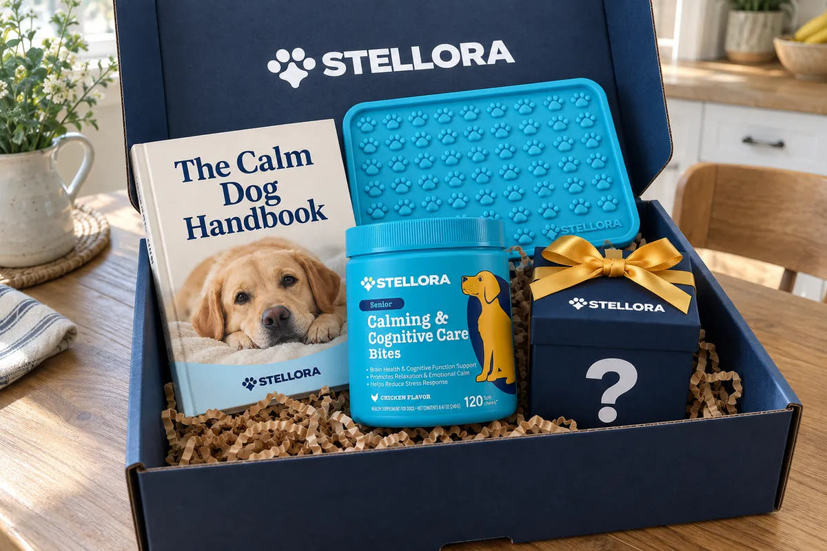 Stellora box with the jar and 3 free gifts